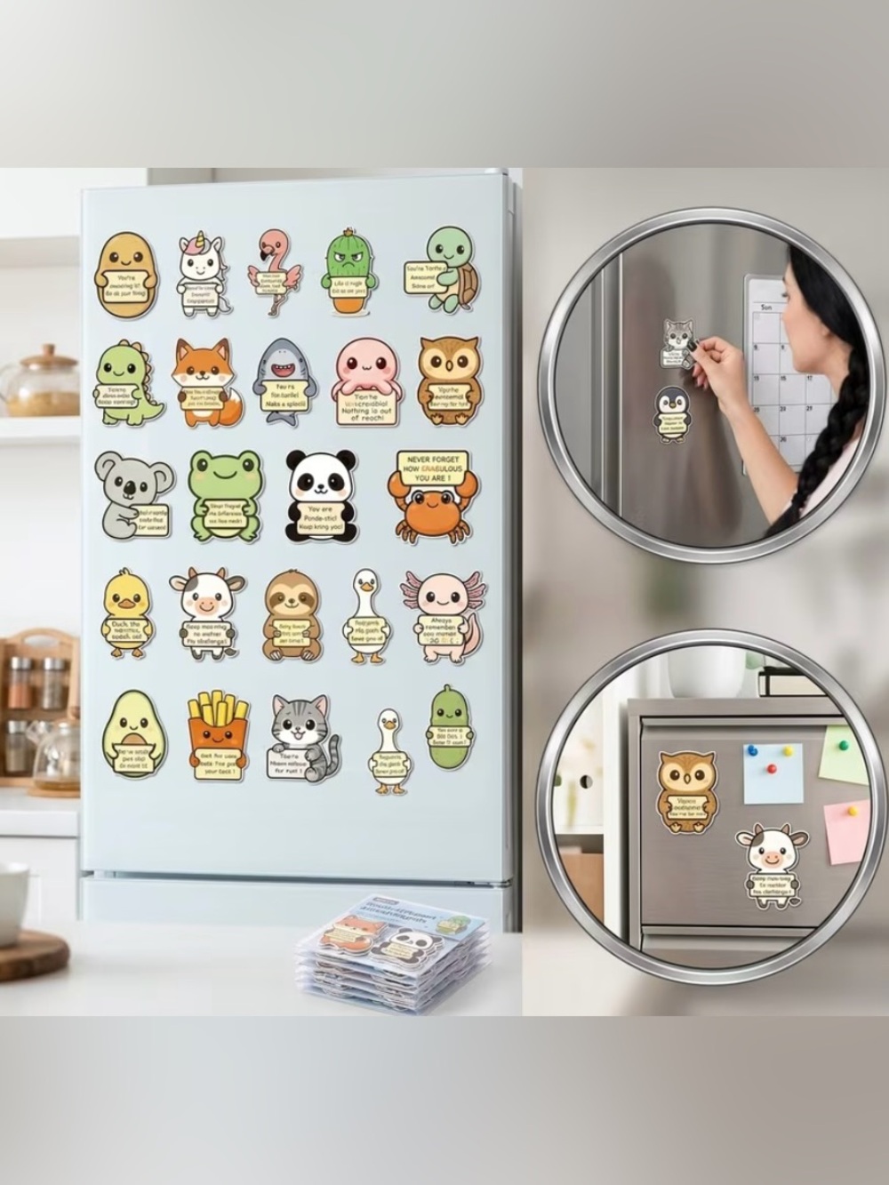 Emotional support animal fridge magnets - 12 Pcs